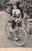 BEAUTIFUL YOUNG WOMAN WITH BICYCLE - ITALY POSTCARD - £4.99 GBP