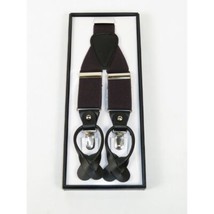 ELEGANT Suspenders Clip on and Button Option for Slacks or Suit Pants Brown image 2