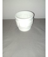 Vintage Randall Milk Glass Jardiniere Block Pattern Vase Planter 4 3/8&quot; ... - £11.94 GBP