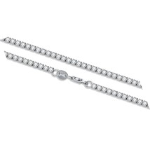 Sterling Silver Cubic Zirconia Tennis Necklace Cut 26 - £124.77 GBP