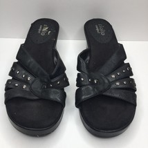 Rialto Comfort Womens Black 2&quot; Block Heel Pump Slip On Sandals 10W Sprin... - £19.92 GBP