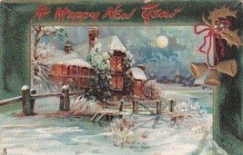 Happy New Year Farmstead Scene Tuck&#39;s Postcard C24 - £2.30 GBP