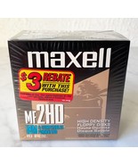 Maxell 10 Count Floppy Disks MF2HD IBM Formatted 3.5&quot; 1.44 MB Sealed Box - £11.12 GBP