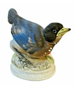 Lefton China Hand Painted Bisque Baby Blue Bird Figurine KW 1637 Made in... - £20.30 GBP