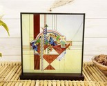 Frank Lloyd Wright Metal Framed May Basket Stained Glass Desktop Or Wall... - $108.99
