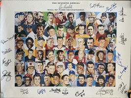 1993 Don Drysdale Hall Of Fame signed poster by 15 HOF - £957.02 GBP