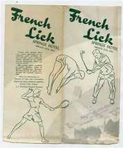 French Lick Springs Hotel Brochure Fremch Lick Indiana 1950&#39;s Pluto Water  - $57.42