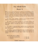 1931 Sparton Radio Model 9 Info Advertisement Catalog Page Antique F20B - $19.99