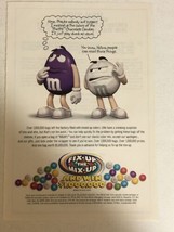 2000 M&amp;Ms Chocolate Candy Fix The Mixup Vintage Print Ad Advertisement pa31 - $7.91