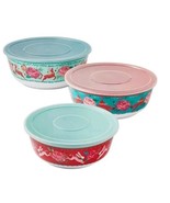 Pioneer Woman ~ 6-Piece Melamine ~ Nesting Bowl Set w/Lids ~ FESTIVE FOREST - €43,27 EUR Pioneer Woman ~ 6-Piece Melamine ~ Nesting Bowl Set w/Lids ~ FESTIVE FOREST - €43,27 EUR