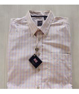 T Harris London Short Sleeve Cotton Dress Shirt Pastel Plaid Big Men 2XL... - £20.57 GBP