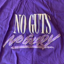 No Guts No Glory Shirt Adults Large Single Stitch USA Deadstock Purple Tee - $15.15