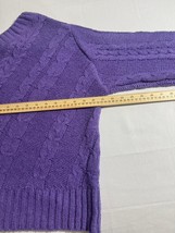 BIBI Women's Small Sweater Knit Purple Off-Shoulder One-Sleeve Loose Breathable image 5