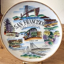 Vintage 1960s San Francisco Collector Plate China Town Golden Gate Bridge JAPAN - £10.61 GBP