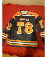 New T8 Mcrae Mc Rae Lando Norris Football Jersey Orange Black Top T Shirt L - $30.00