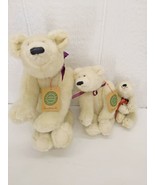 vtg 90s Boyd&#39;s Bears The Archive Collection Jointed White Polar Bear Lot... - $20.79