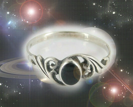 Onyx Ring Imbued On Dec 21ST Jupiter Saturn Conjunction Protection Magick Witch - £118.12 GBP