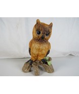 Vintage Ceramic Owl Figure Statue Owl Standing on Branch 6&quot; - €9,81 EUR