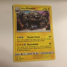 2016 Alolan Graveler Pokemon Stage 1 Rare Card 41/145 - $51.20 MXN