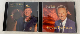 2 SIGNED CD Mel Tillis Wings of My Victory Beyond the Sunset Autographed Country - £15.76 GBP
