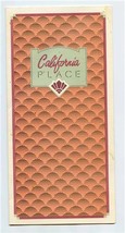 California Place Menu Appetizers Sandwiches Coffees Sweet Finales 1990&#39;s - £10.88 GBP