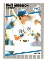 1989 Fleer #53 Dave Anderson Los Angeles Dodgers - £1.33 GBP