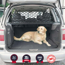 Universal Car Rear Pet Dog Barrier Guard Net Stretchy Auto Backseat Mesh Safety - £10.42 GBP