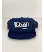 Vintage 80s 90s BDET Blue Mesh Snapback Trucker Hat NWOT - $413.72 MXN