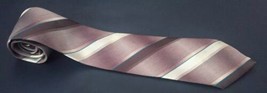 McGregor Striped Tie Brown Beige Green Gold Simple Classy Necktie USA Made - £3.91 GBP