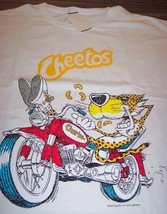 Vintage Style Cheetos Chester Cheetah Motorcycle T-Shirt Mens Xl 80&#39;s New - £16.07 GBP
