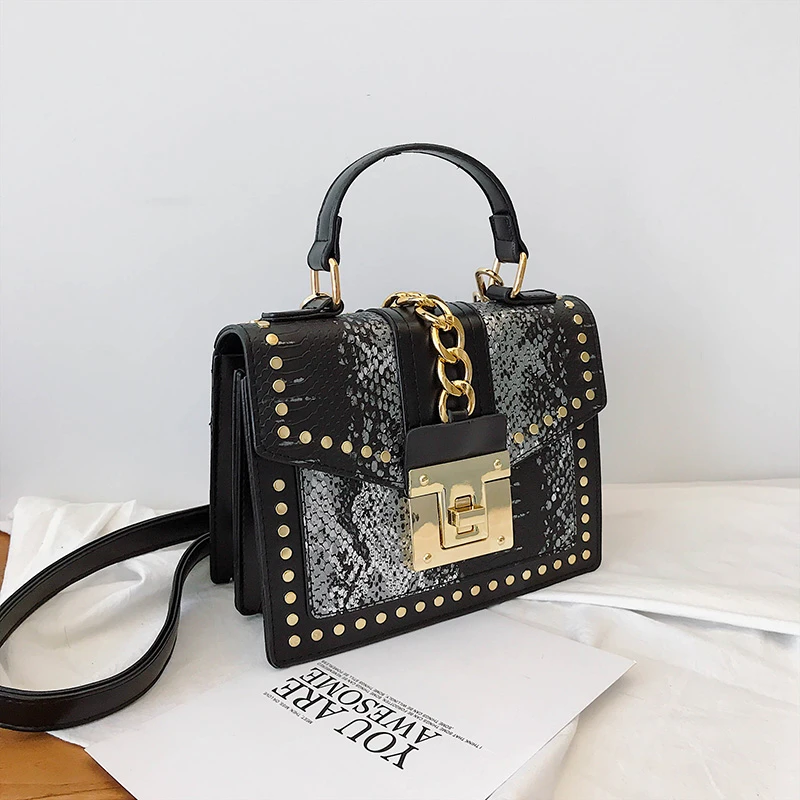  Handbags Women Bags Designer Rivet crossbody bags for women Fashion Small Messe - $185.98