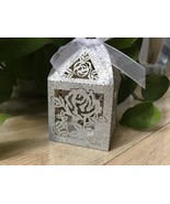 Glitter Silver Gift Packaging Boxes,100pcs Laser Cut Wedding Favor Boxes - $48.00