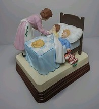 VTG Norman Rockwell Mother&#39;s Little Angels Music Box Figurine &quot;Hush Litt... - $23.64