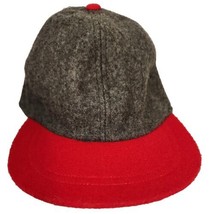 Eastern Accessories Ball Cap Wool Blend Suede Brim Gray Red One Sz Stretch Band - £8.56 GBP