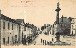 Saint Die Vosges France~Rue Saint CHARLES-L&#39;HOPITAL MILITAIRE~WW1 Photo Postcard - £5.20 GBP