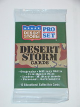 (1) 1991 PRO SET - DESERT STORM - 10 Educational Collectible Cards (Per Pack) - $8.00