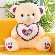 Mother&#39;s Day Glowing Led Teddy Bear Soft Plush Toy All Occasions-Light Beige - £16.07 GBP