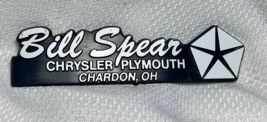 Vtg  Bill Spear Chrysler Plymouth Chardon , OH Car Auto Vehicle Emblem  ... - £23.66 GBP