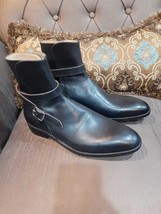 Handmade Men&#39;s Black Cowhide Leather Jodhpurs Boots Round Toe Dress Form... - £117.00 GBP+
