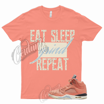REPEAT T for 5 Crimson Bliss Leche Blue Sail Shirt To Match 5 Coral DJ Best - £18.44 GBP+