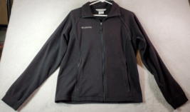 Columbia Jacket Youth 18/20 Black Fleece 100% Polyester Raglan Sleeve Fu... - $10.81