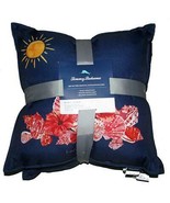 2 Tommy Bahama Sun Seashells Hibiscus Dark Blue 20&quot; Indoor / Outdoor Pil... - $62.99