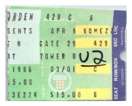 Aerosmith Concert Ticket Stub Avril 8 1986 Madison Carré Jardin New York Ville - £32.42 GBP