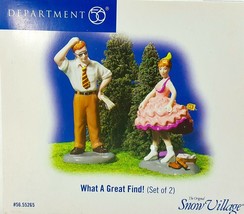 Dept 56 Snow Village What A Great Find 2pc Set Dad Girl Dress Shopping 5... - £11.18 GBP