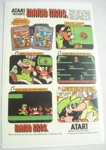  1984 Color Ad Atari Mario Bros.  - £6.27 GBP