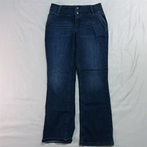 Maurices 10 Short High Rise Bootcut Dark Rinse Stretch Denim Jeans - £11.76 GBP