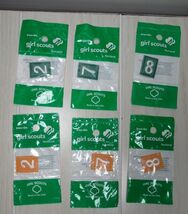 Girl scout &amp; Daisy numeral number patch choice 2 7 8 green yellow - $5.99