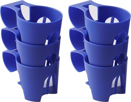 6 Pack Blue Poolside Cup Holders Compatible with Above Ground Pools with... - £35.13 GBP
