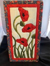 Quilted Wall Hanging Handcrafted Decor 19 Inches Tall 10 Inches Wide - $14.84