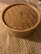 EUC 2 Tier 12 inch Bamboo Steamer - £19.98 GBP